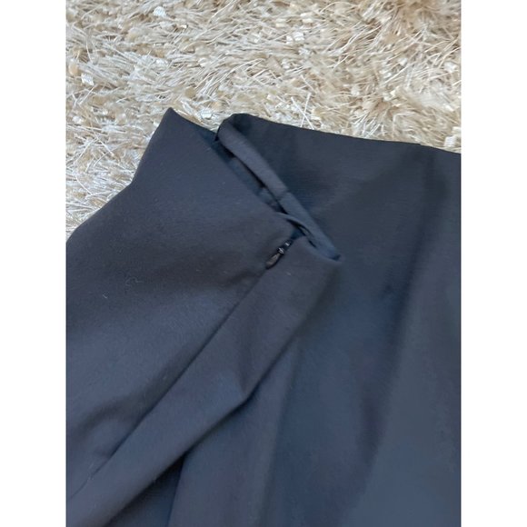 Ralph Lauren Black Label Wool Wide Leg Dress Pants Womens Size 12 Black Stretch - Picture 7 of 11